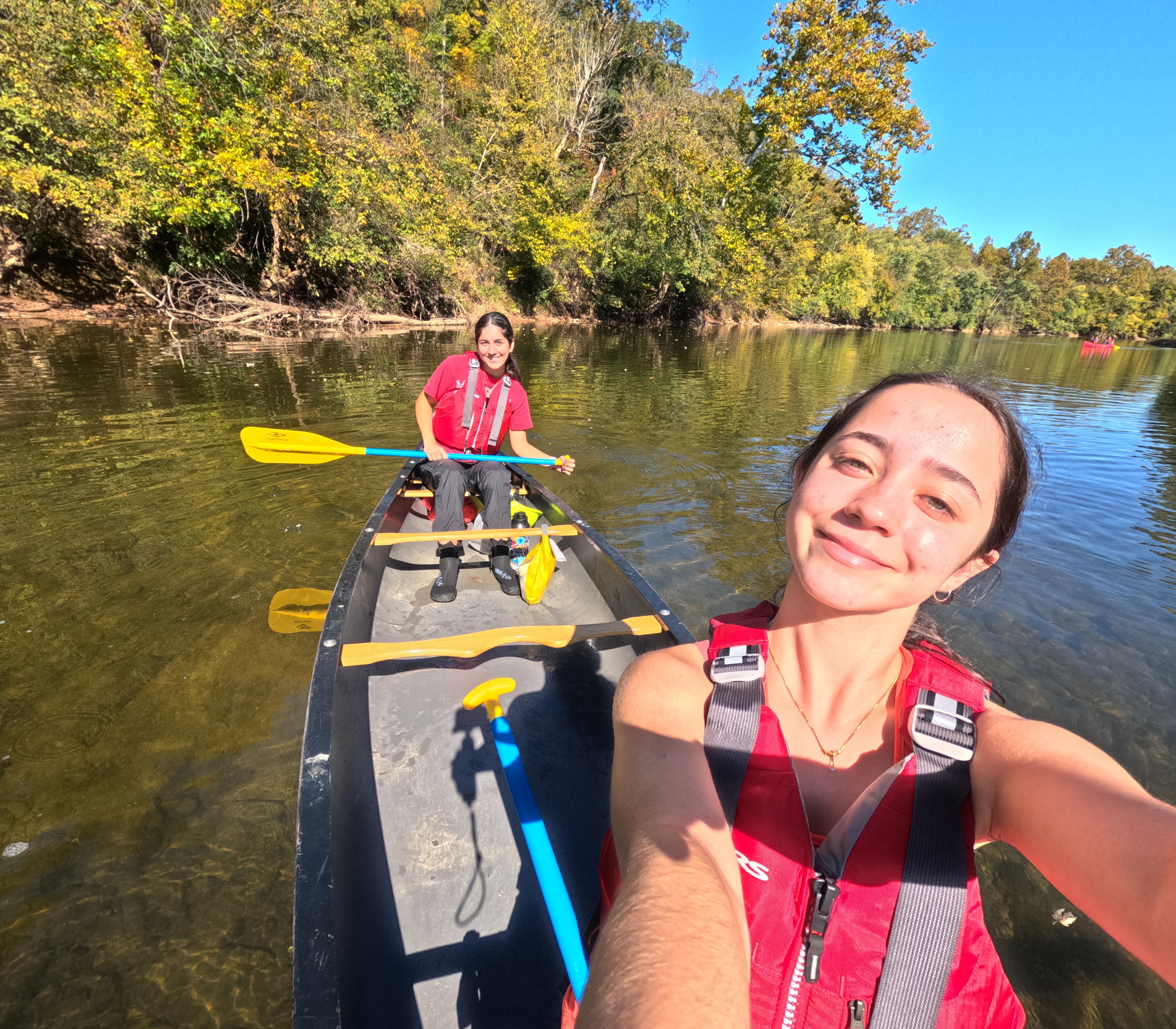 women canoeing