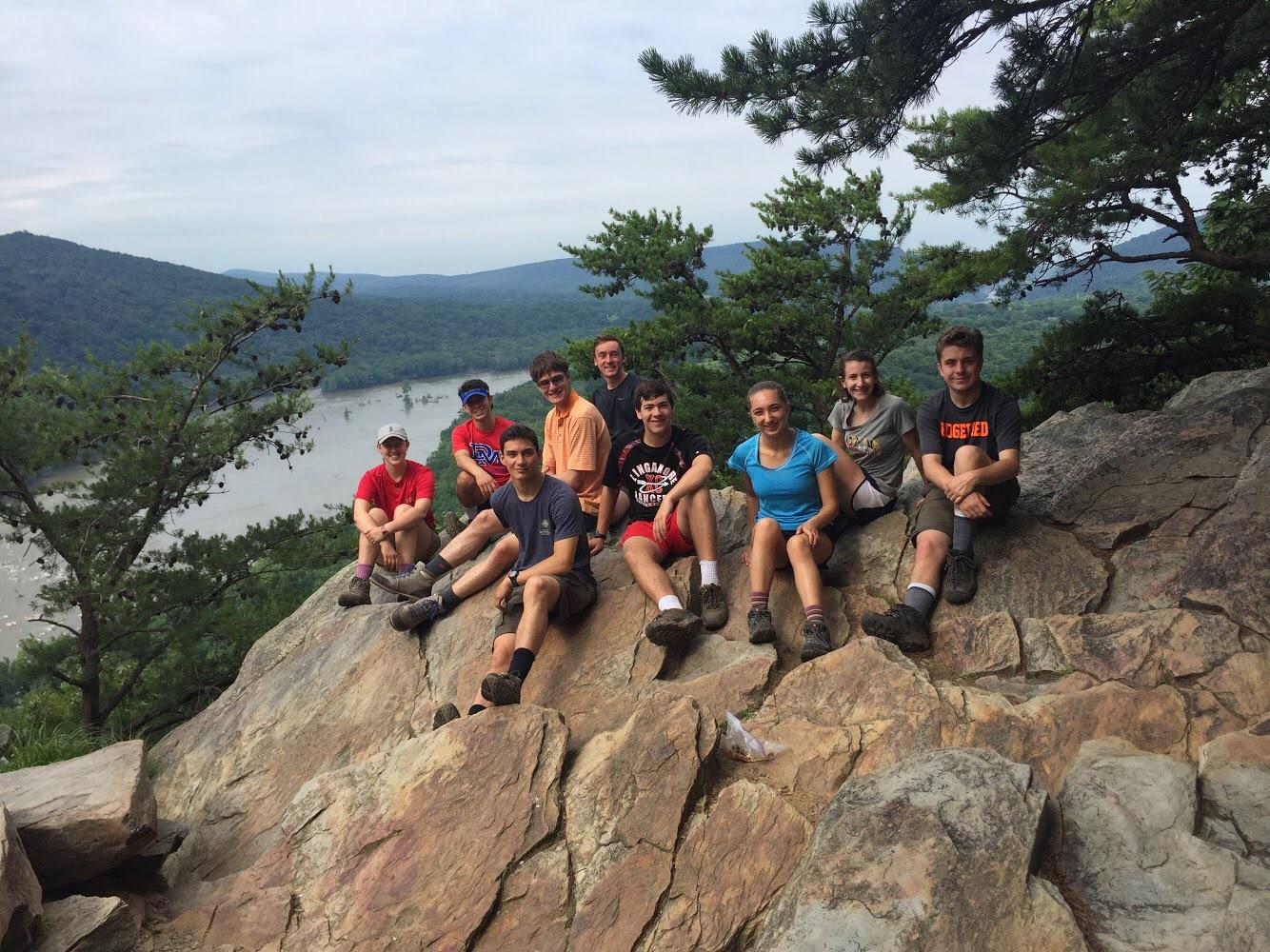 freshman hiking in virginia